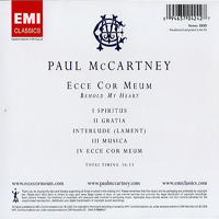 Альбом "Ecce Cor Meum (Behold My Heart)" - обратная сторона диска